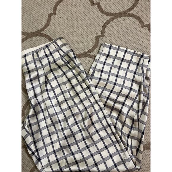 Emporio Armani Silk Lantern Pleated grid Pantssize EU 38/ US 2 MSRP $695.